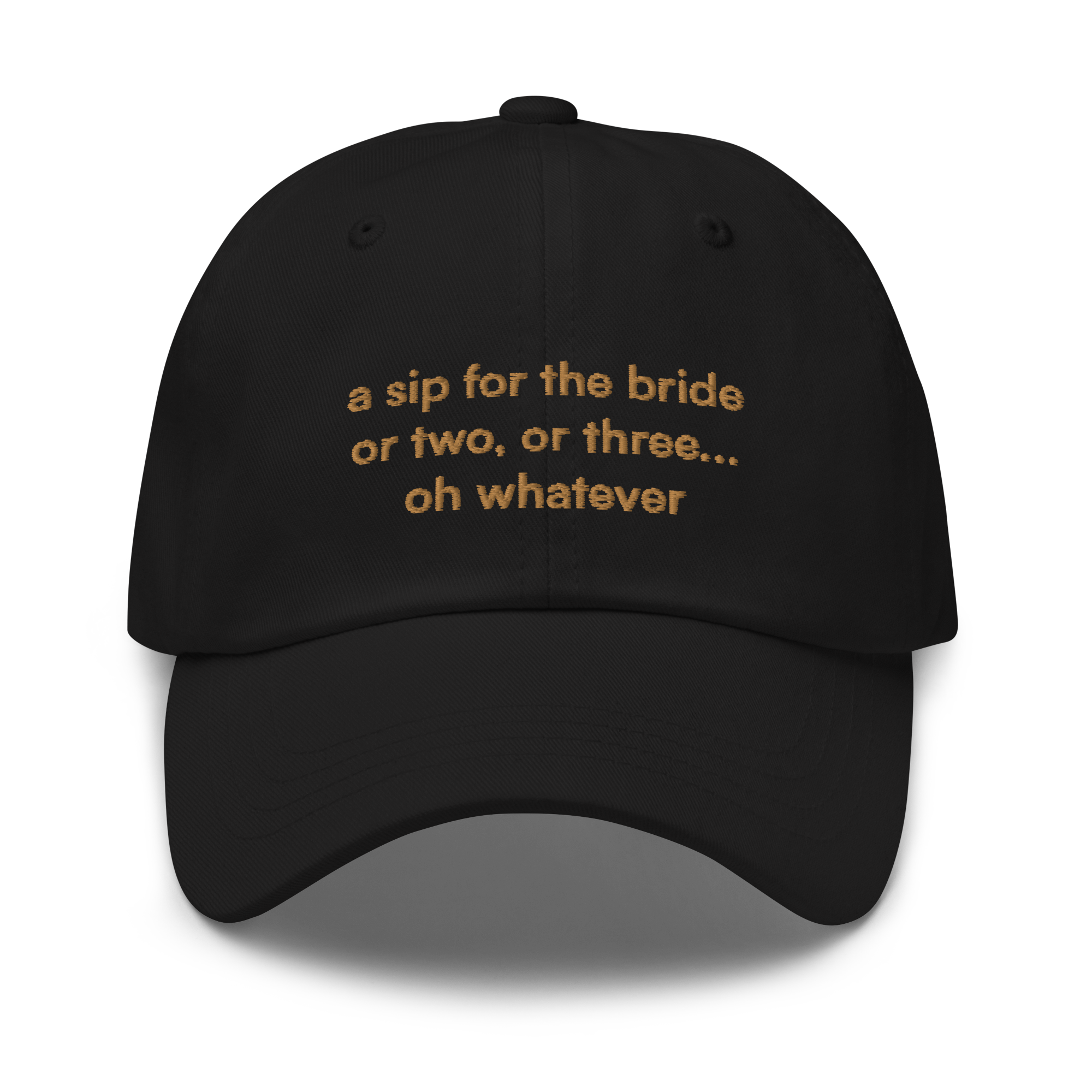 A sip for the bride