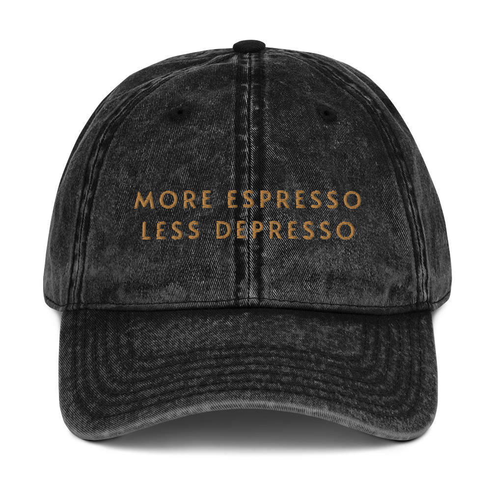 More Espresso Less Depresso Cap - Used Look