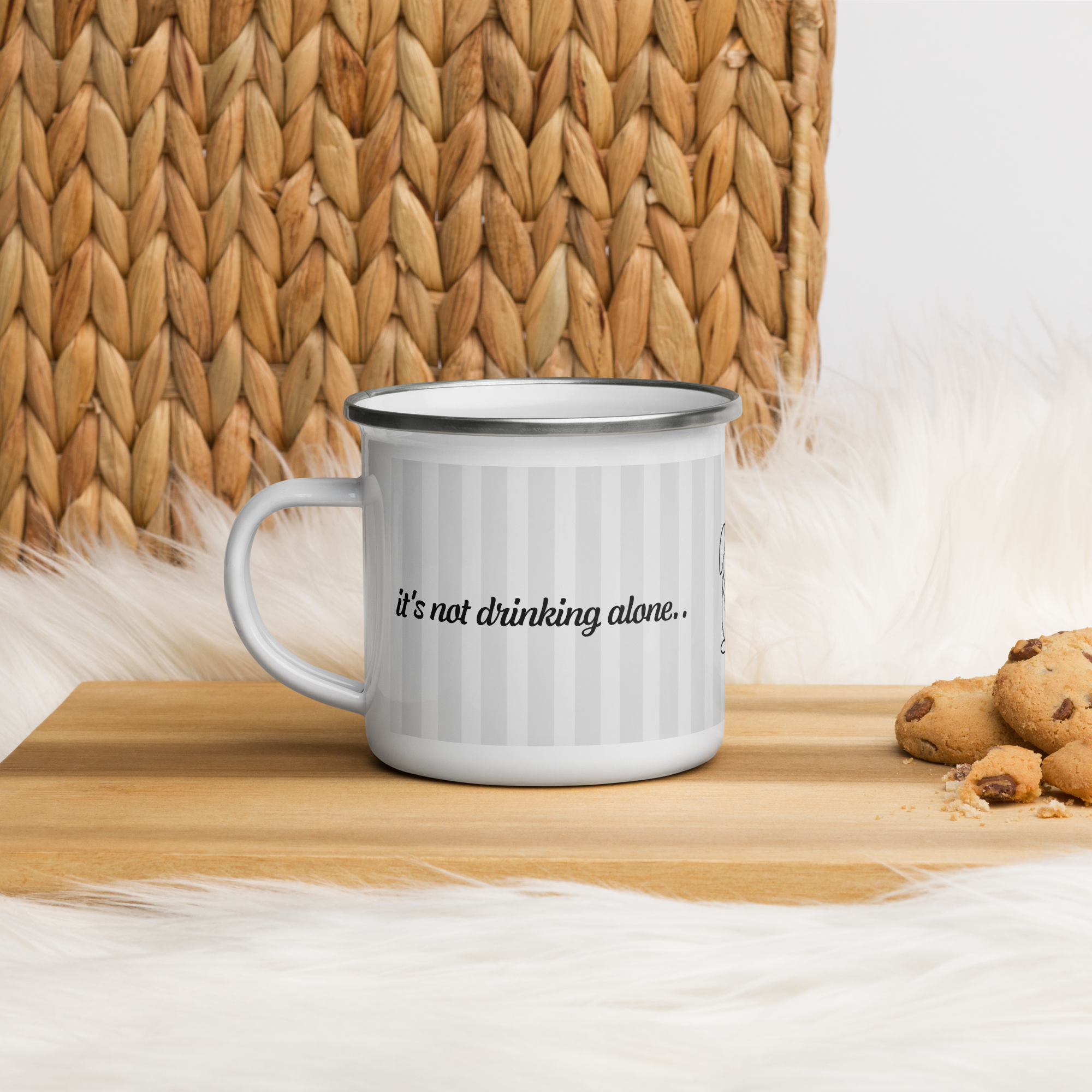 It's not drinking alone if the dog is home mug